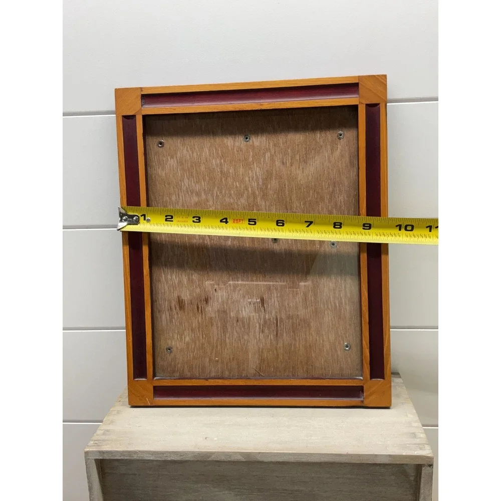 Two Tone Wood Picture Frame 8x10 Natural Oak Mahogany Finish Wall Tabletop